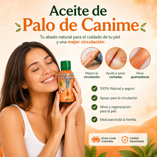 Aceite de palo de canime: Reduce dolor y mejora circulación